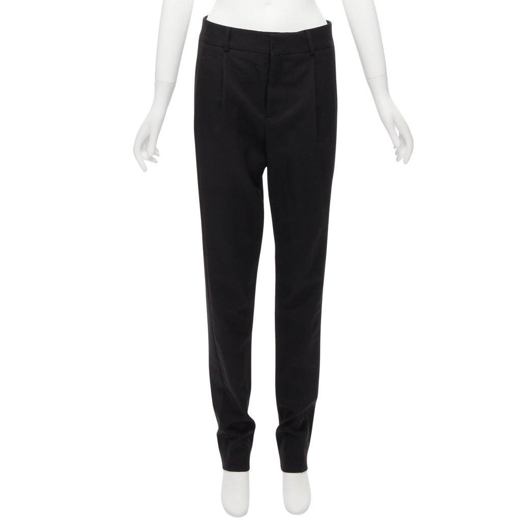 Saint Laurent Wool Pleat Trousers