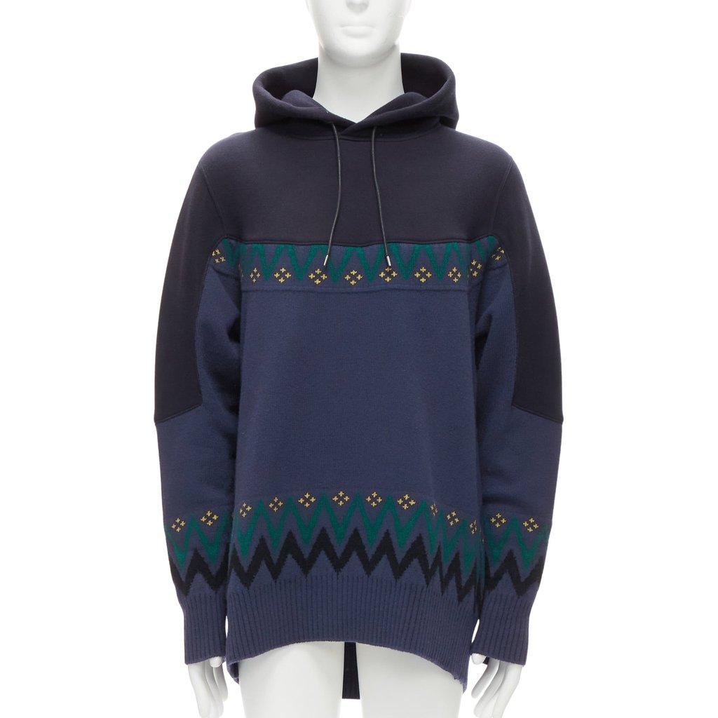 Sacai سترة محبوكة بغطاء للرأس