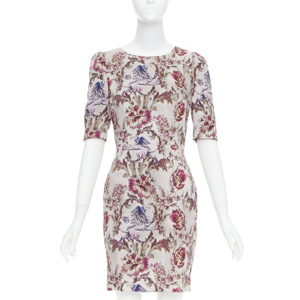 Dolce & Gabbana Grey Silk Dress