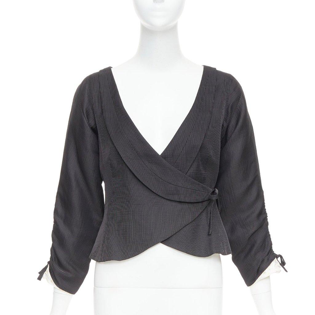 Giorgio Armani Grey Polyester Jacket