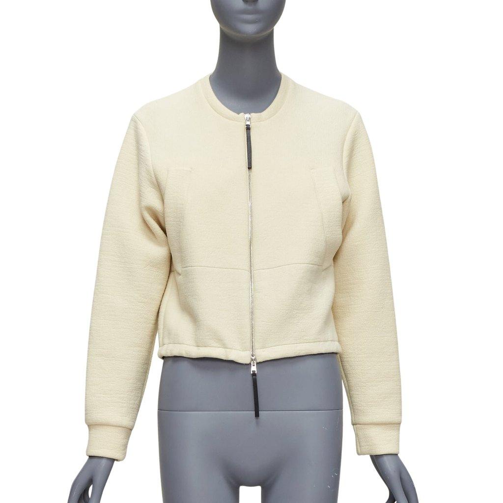 Marni Cream Cropped Bomber Jacket
