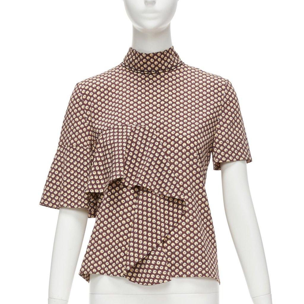 Marni Floral Ruffle Top