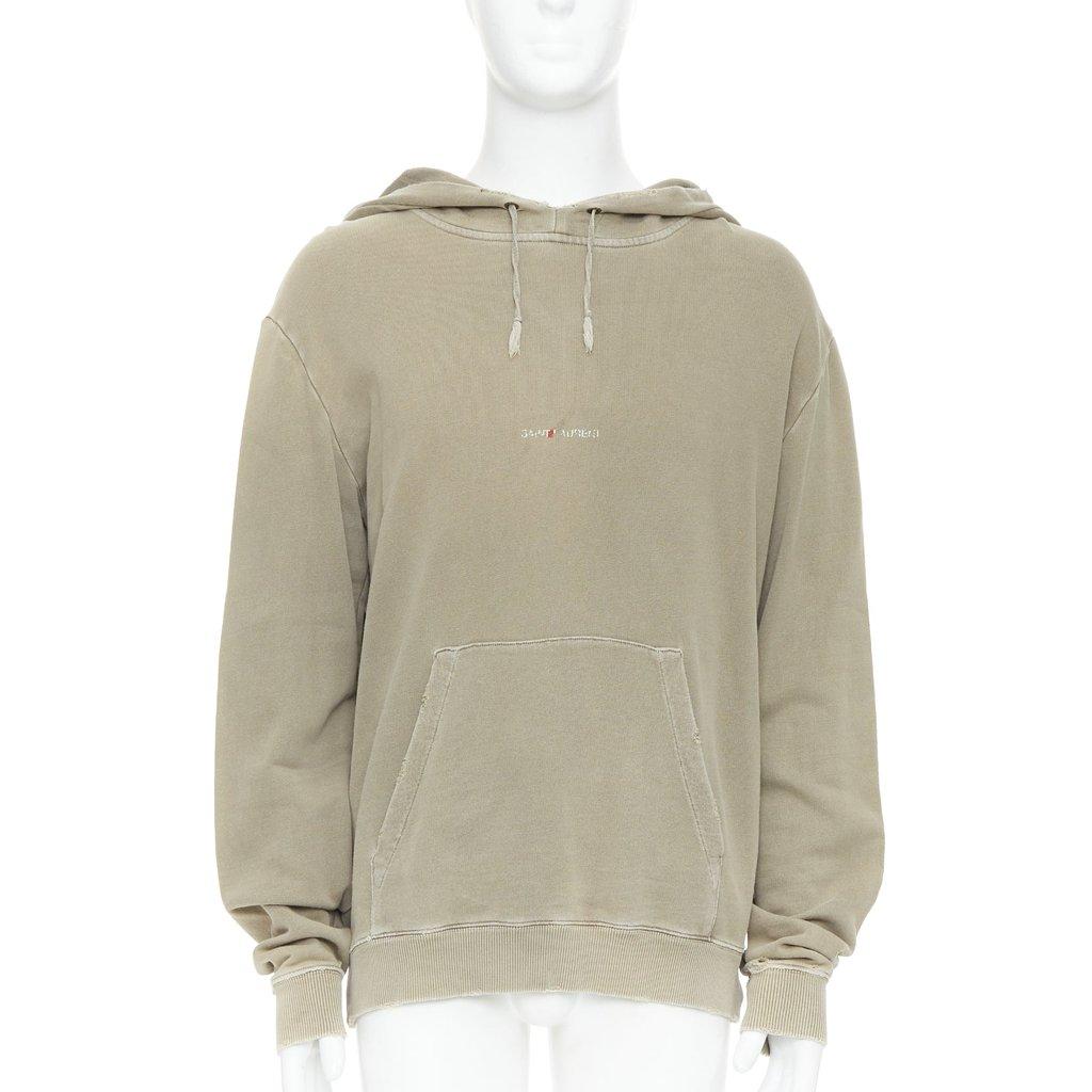 Saint Laurent هودي بشعار مغسول