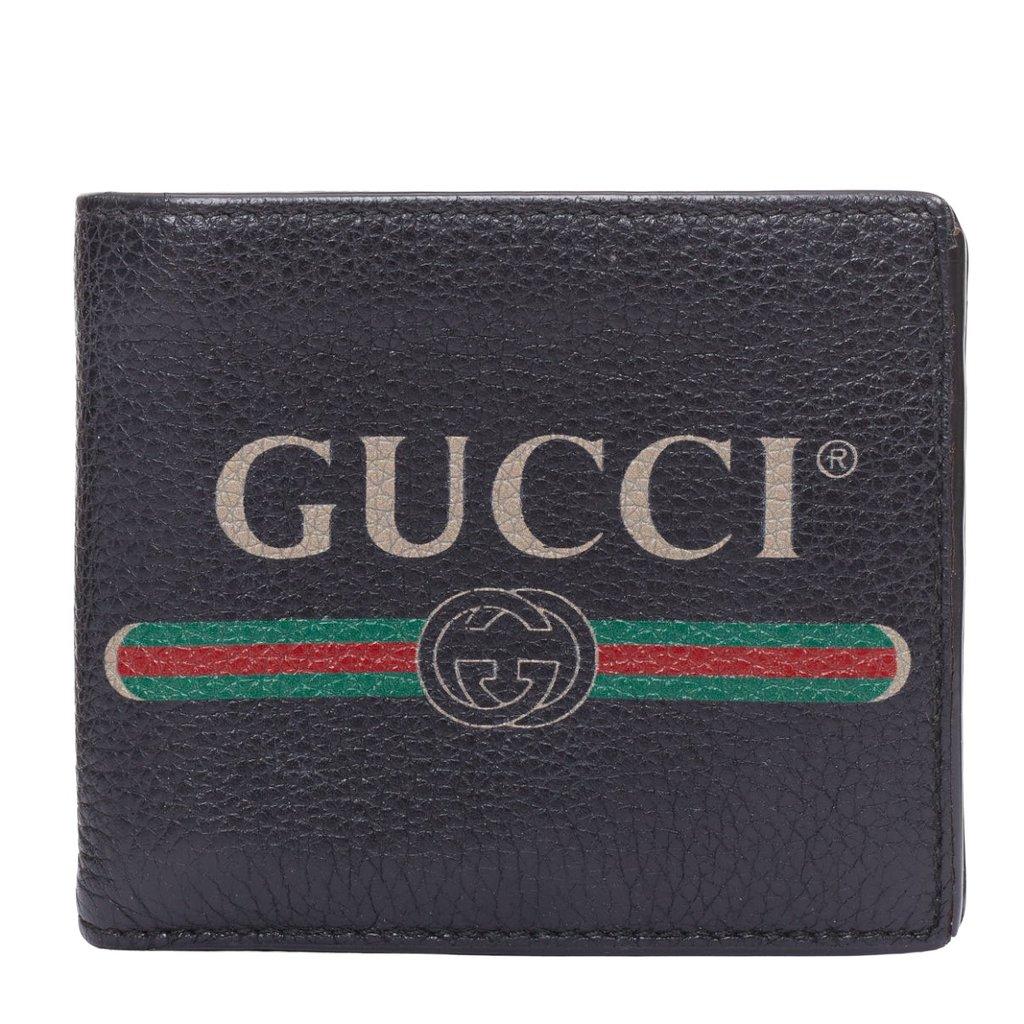 Gucci محفظة جلدية سوداء