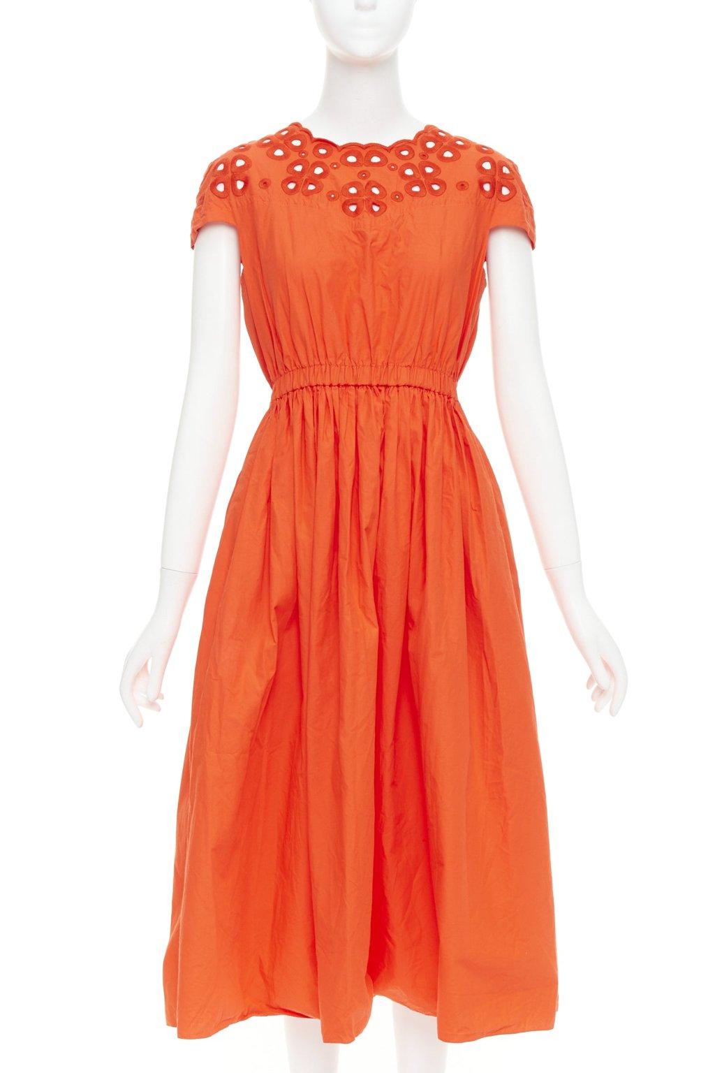 Fendi Orange Cotton Dress