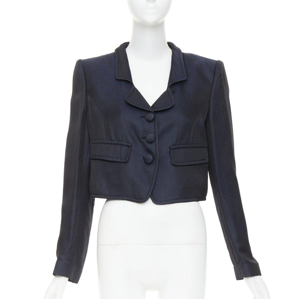Giorgio Armani Navy Viscose Jacket