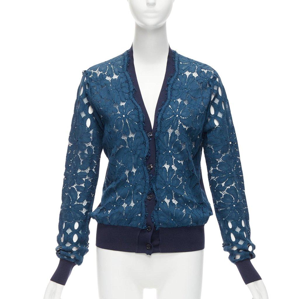 Lanvin Floral Lace Cardigan
