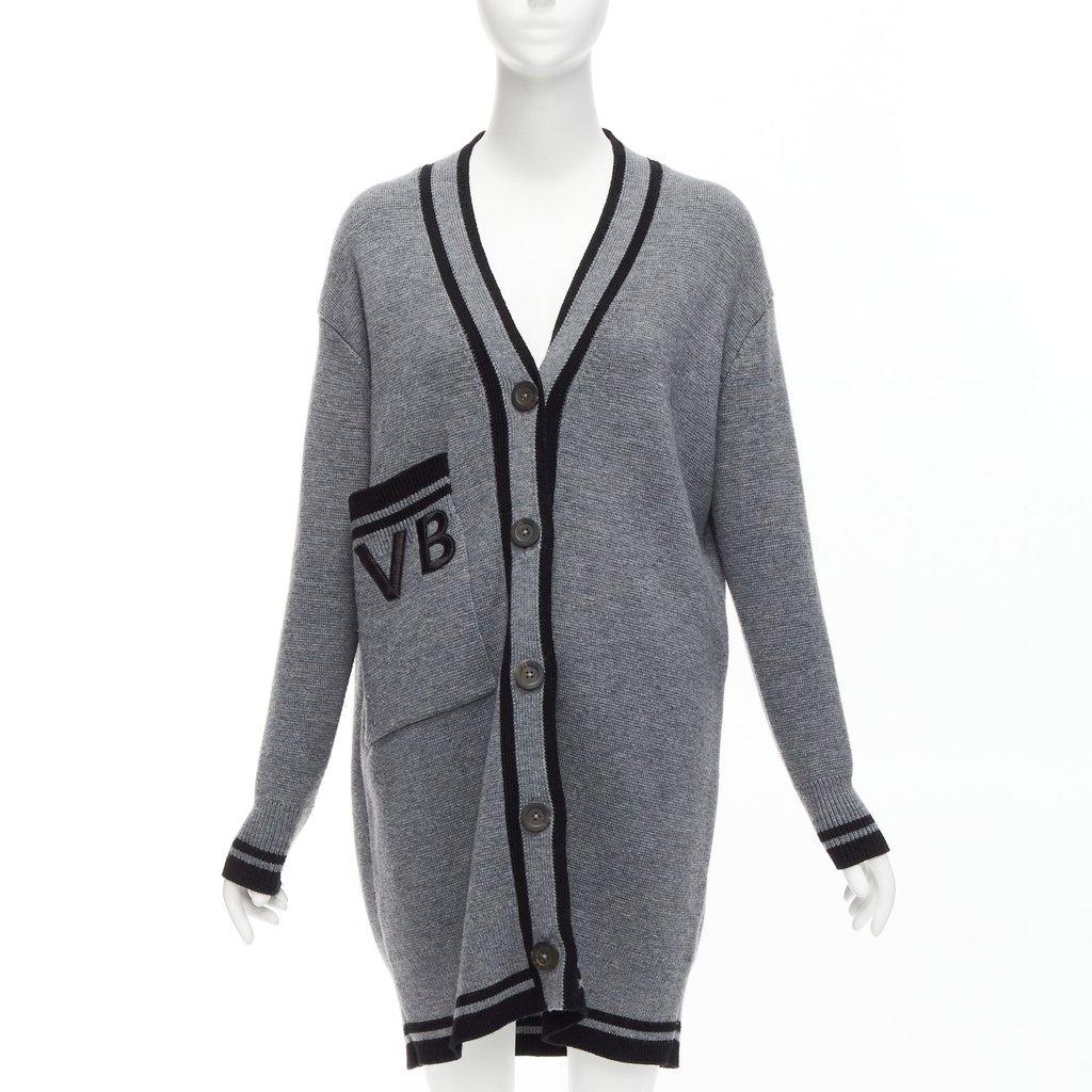 VICTORIA, VICTORIA BECKHAM Logo Oversized Cardigan