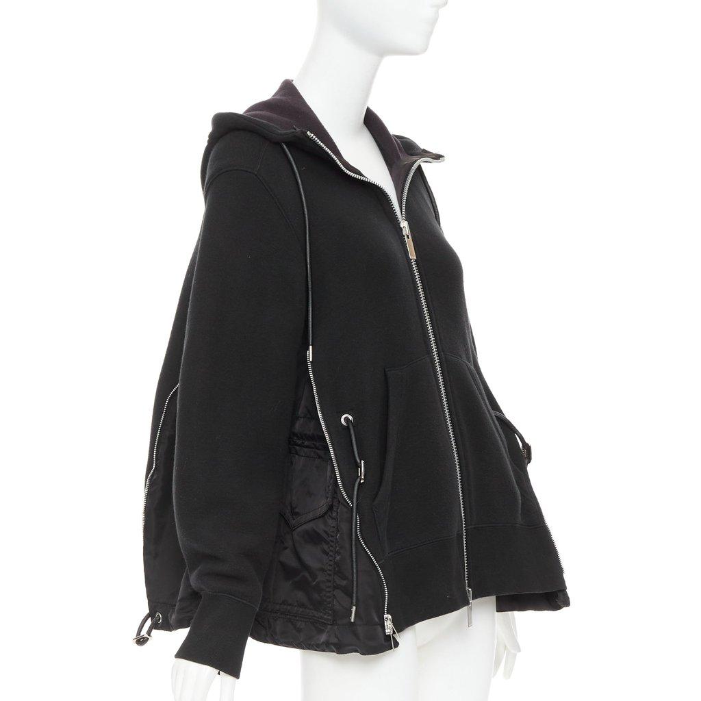 Sacai Black Cotton Knitwear