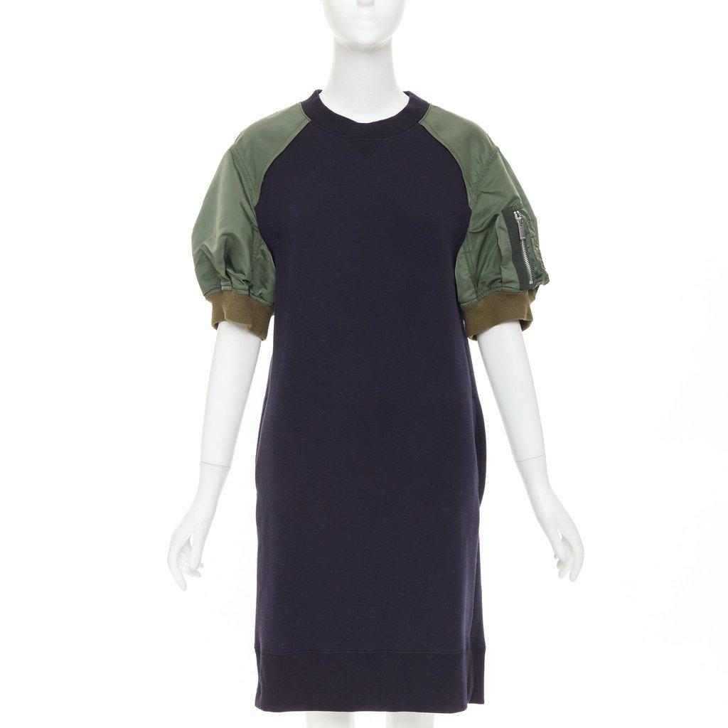 Sacai Sponge Sweat x MA-1 Dress