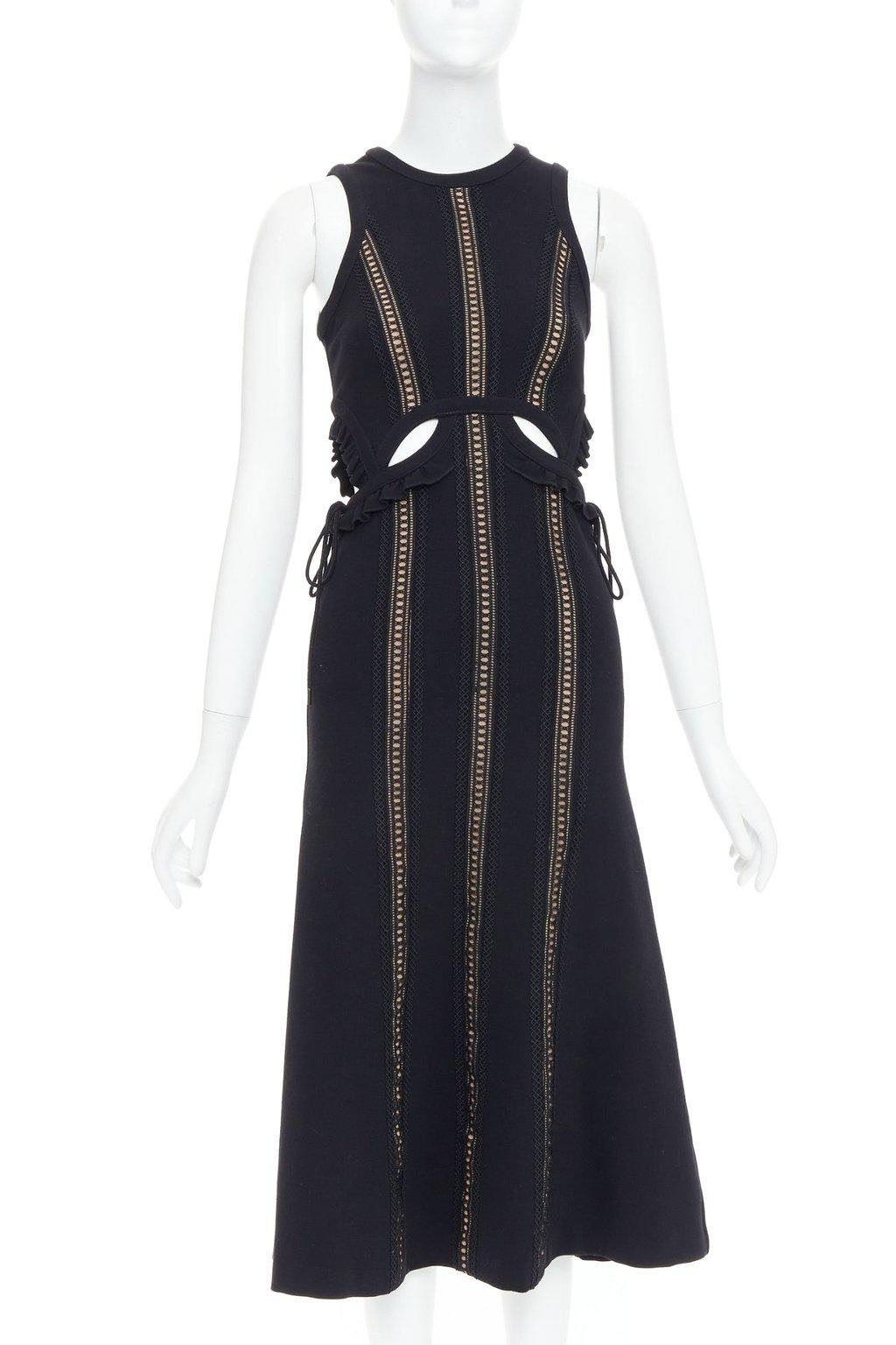 SELF-PORTRAIT Lattice Overlay Dress