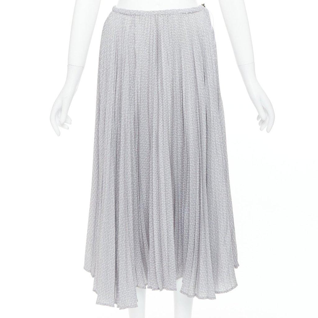 Fendi Grey Silk Skirt