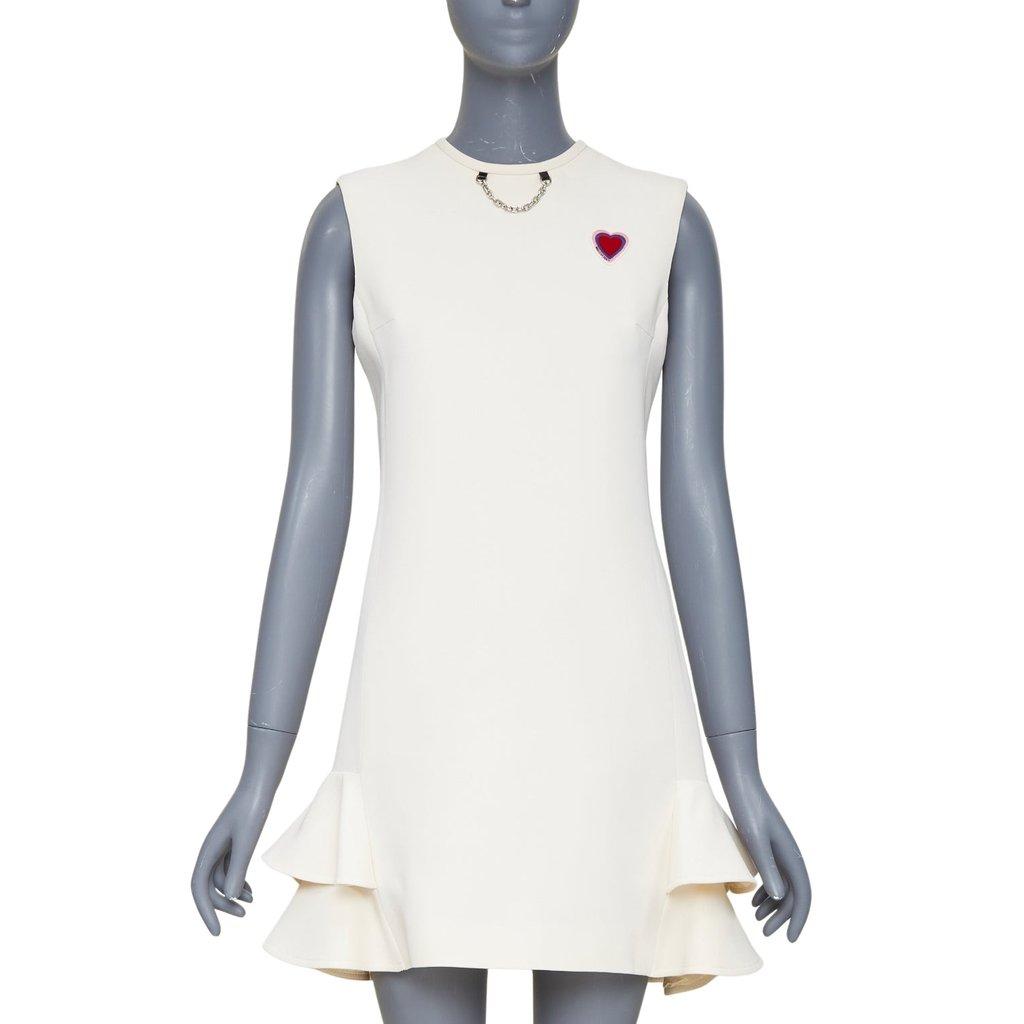 Louis Vuitton Ecru Wool Dress