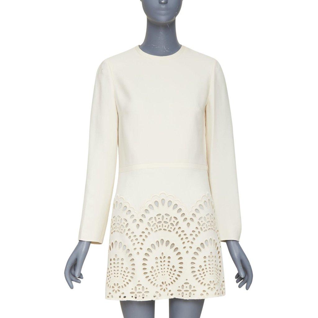 Valentino Ecru Wool Dress