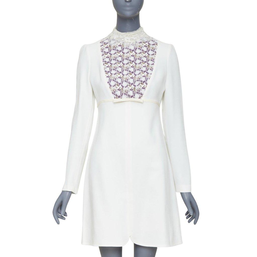 Giambattista Valli Ecru Wool Dress