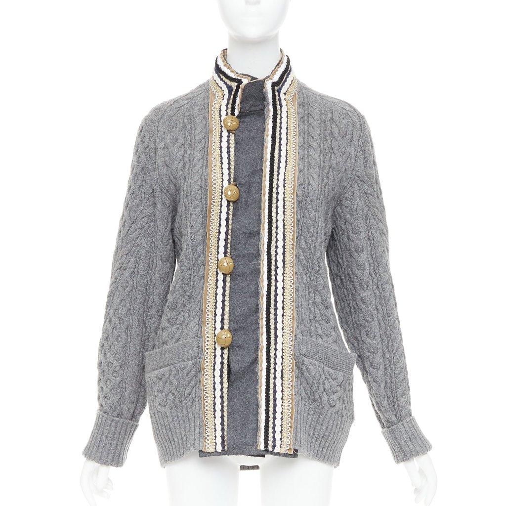 Sacai Grey Wool Knitwear