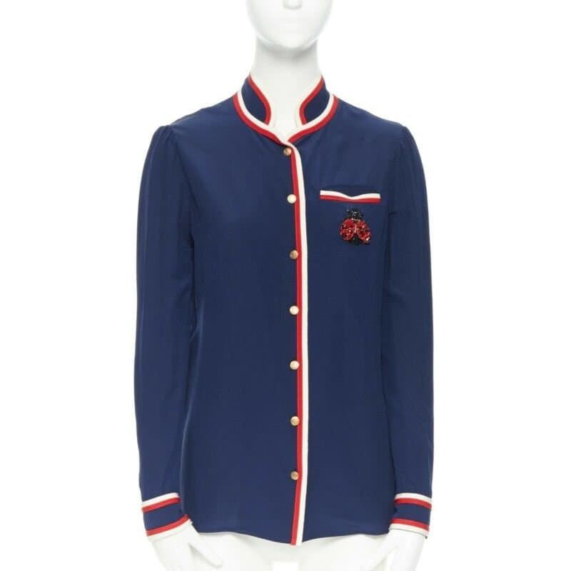Gucci Ladybug Brooch Shirt