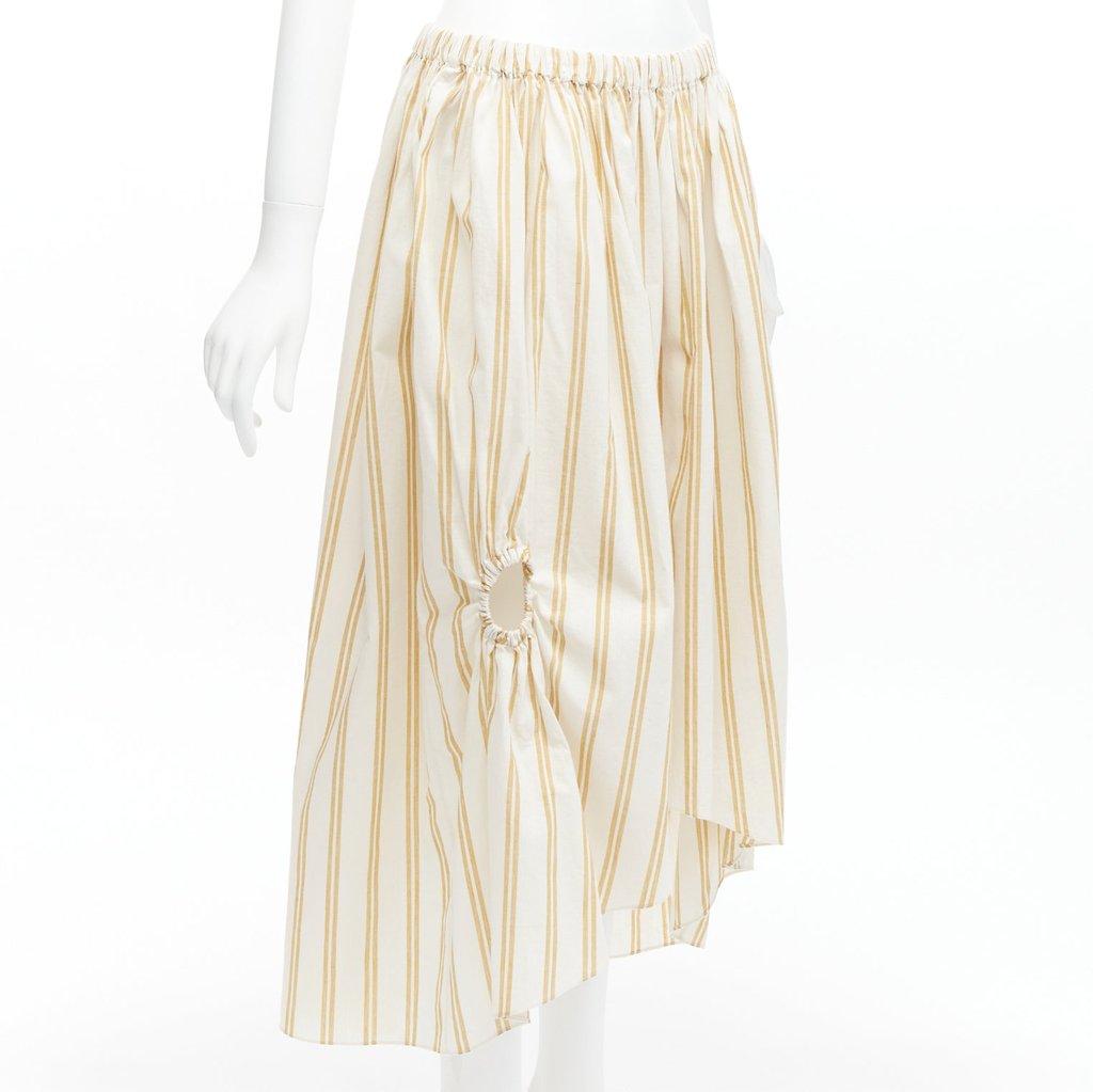 Oscar De La Renta Striped Balloon Skirt