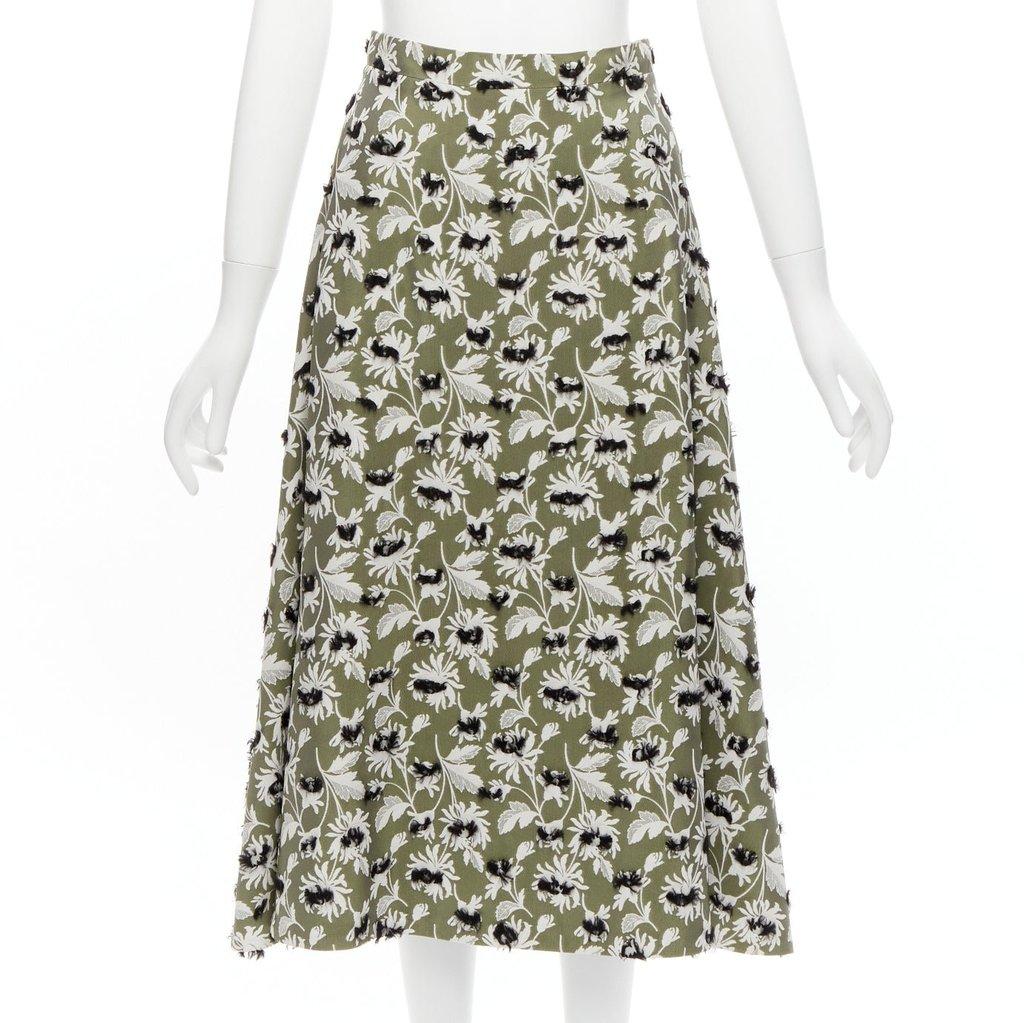 Balenciaga Fringe Floral Skirt