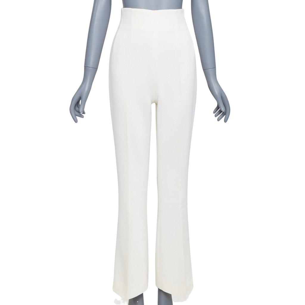 Emilia Wickstead Ecru Wool Trouser