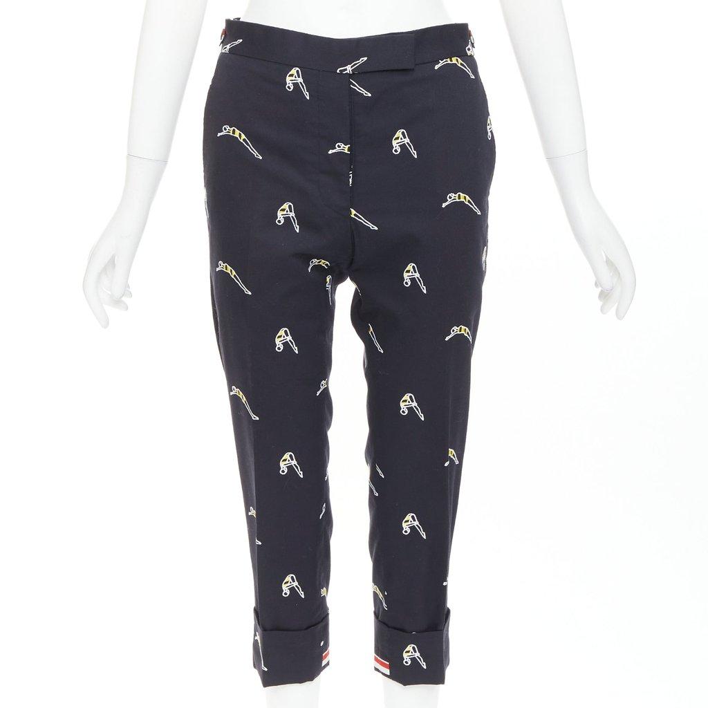 Thom Browne Navy Cotton Trouser