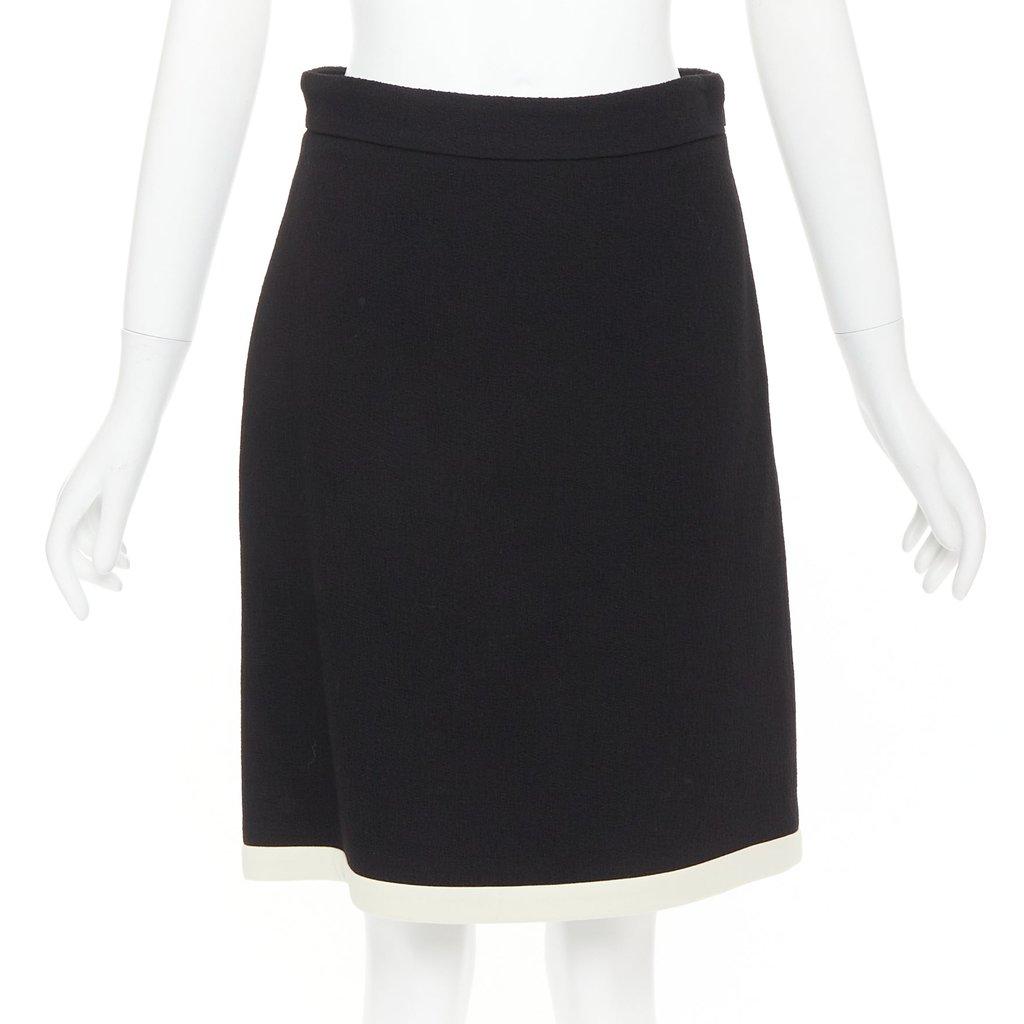 Gucci Black Wool Skirt