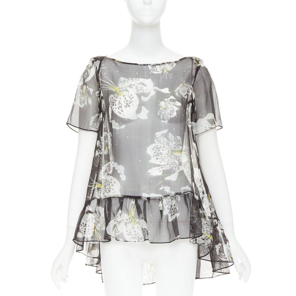 Erdem Black Silk Top