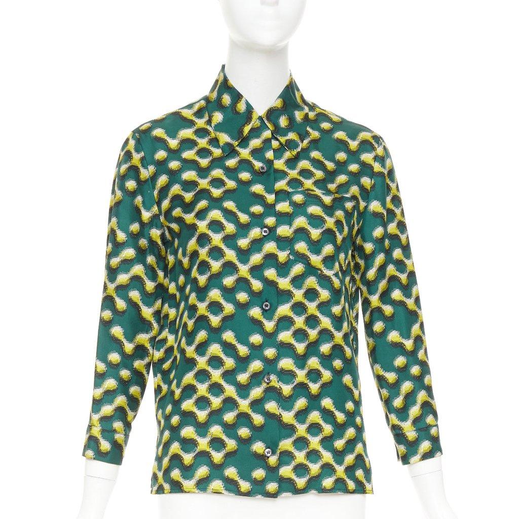 Prada Green Silk Top