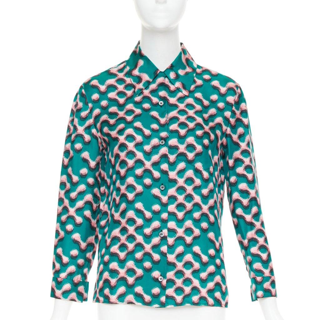 Prada Green Silk Top