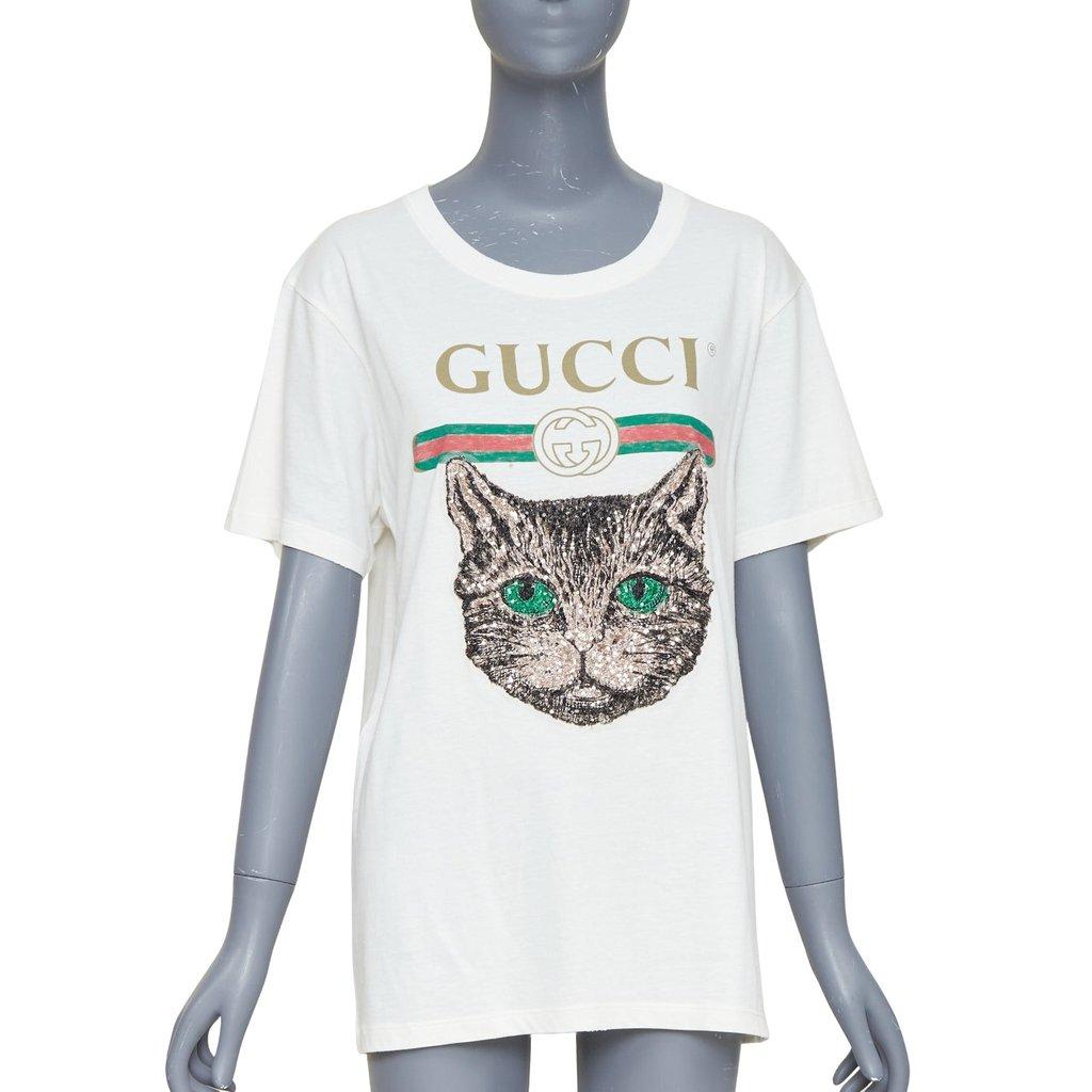 Gucci بلوزة قطنية بلون بيج فاتح