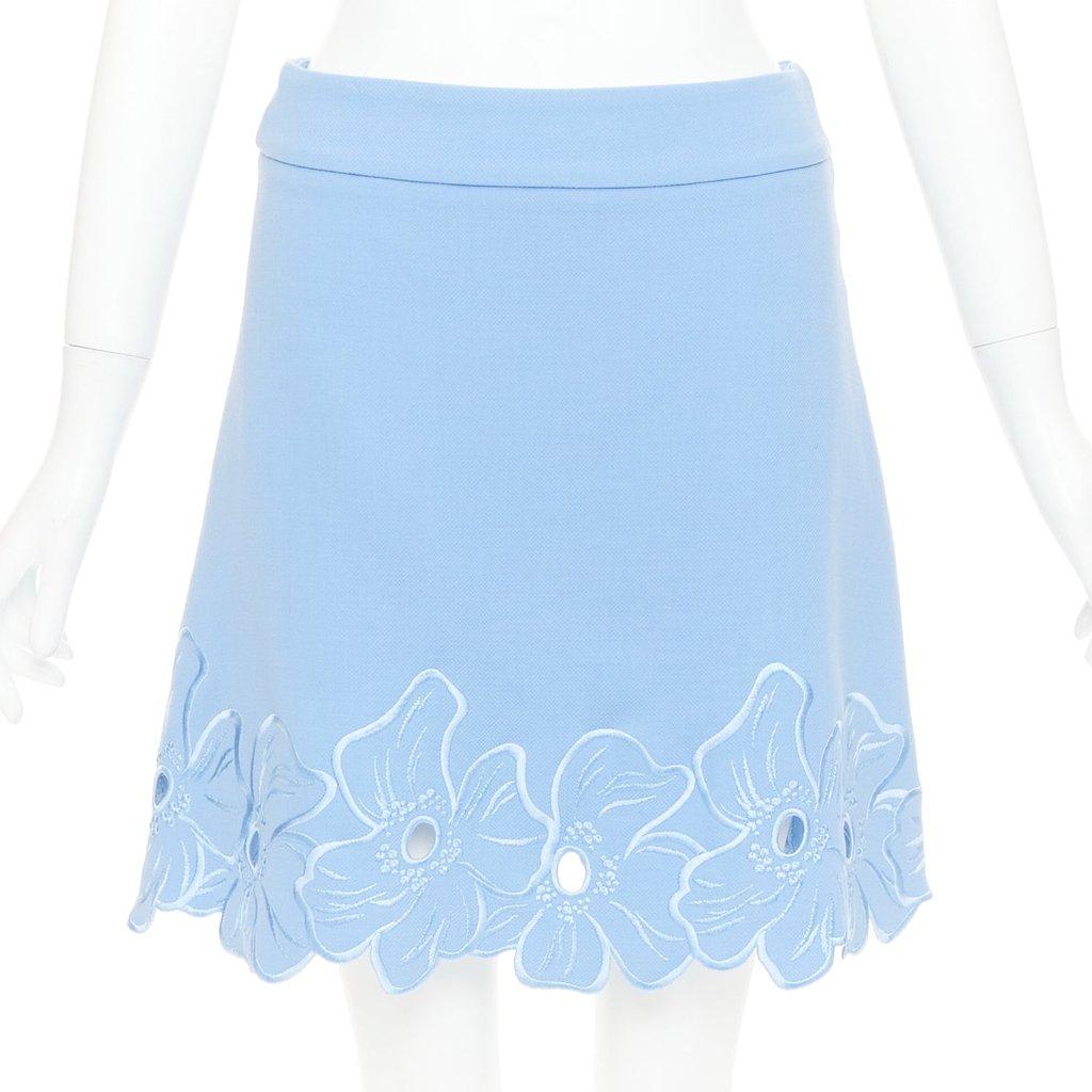 Dior Blue Wool Skirt