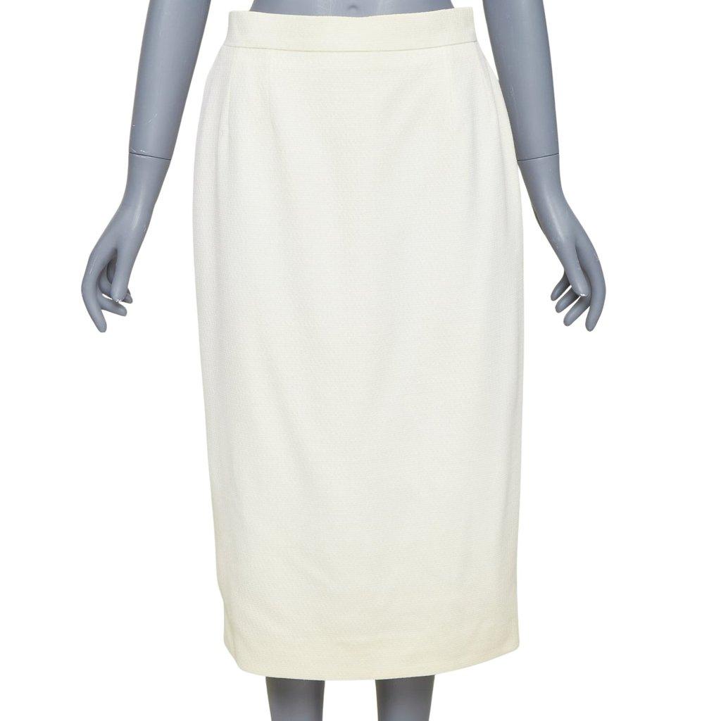 Chanel Ecru Wool Skirt