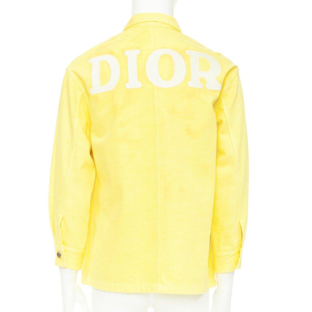 Dior سترة قطنية صفراء