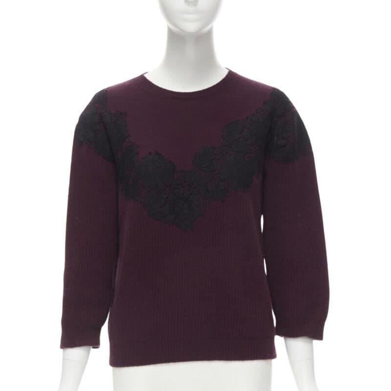 Valentino Garavani Lace Applique Sweater