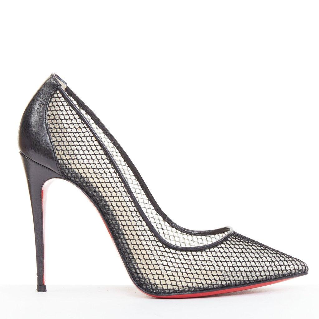 Christian Louboutin Follies Resille 100 Fishnet Pailette