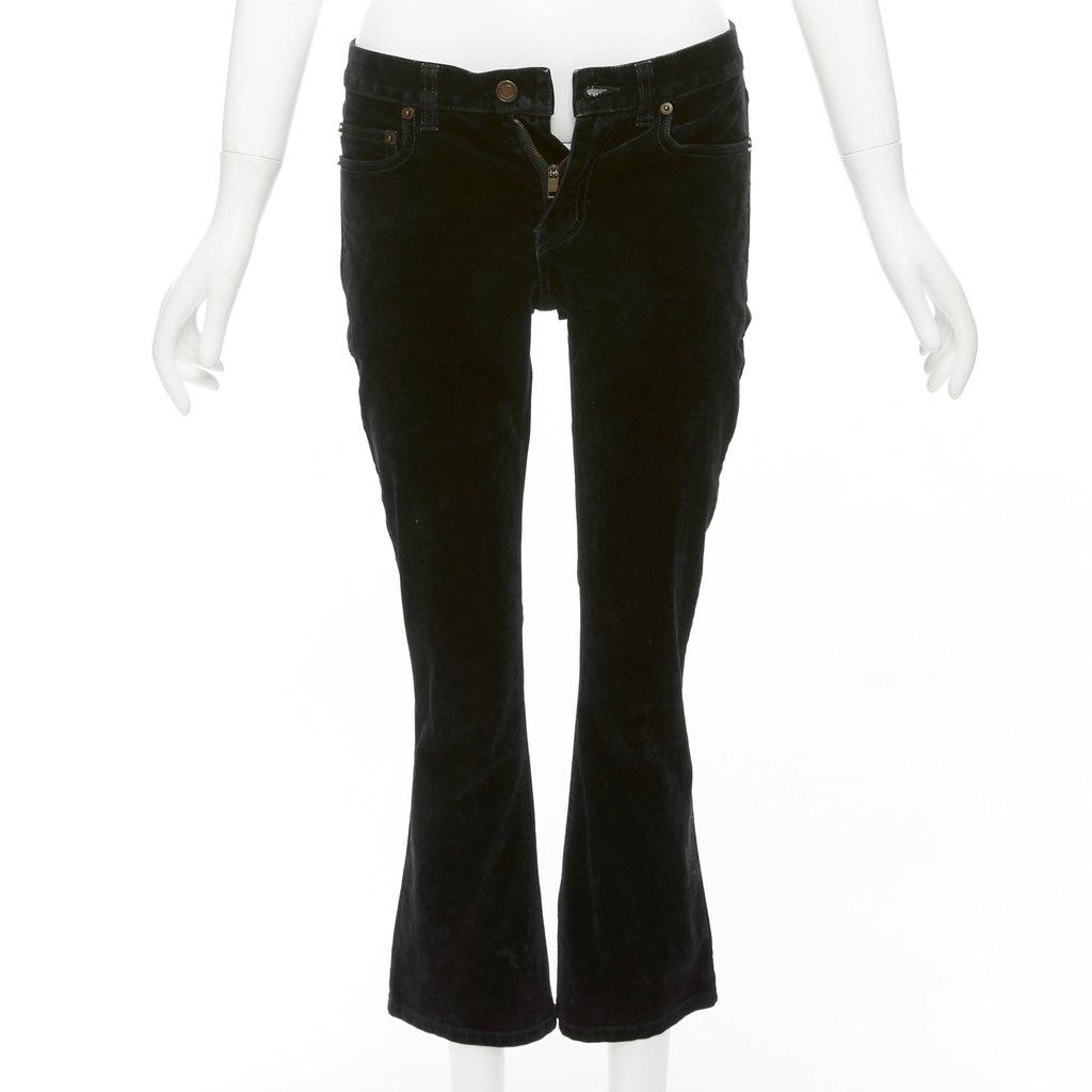 Saint Laurent Velvet Cropped Pants