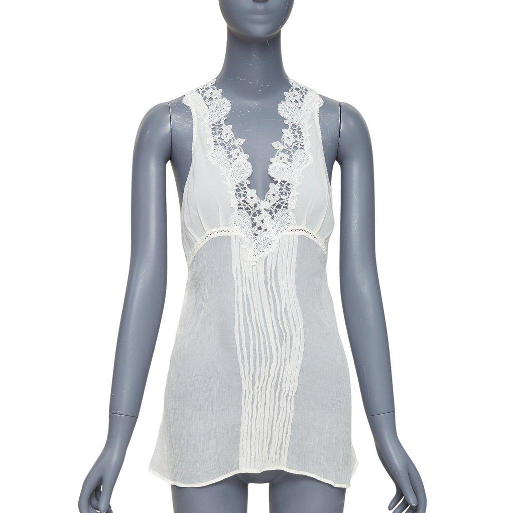 La Perla Ecru Silk Top