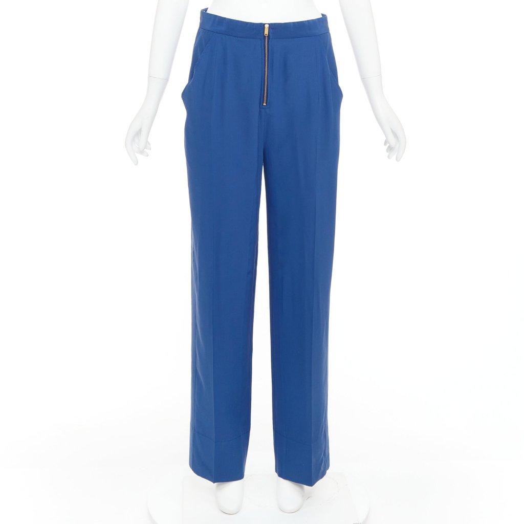 Celine Blue Silk Trouser