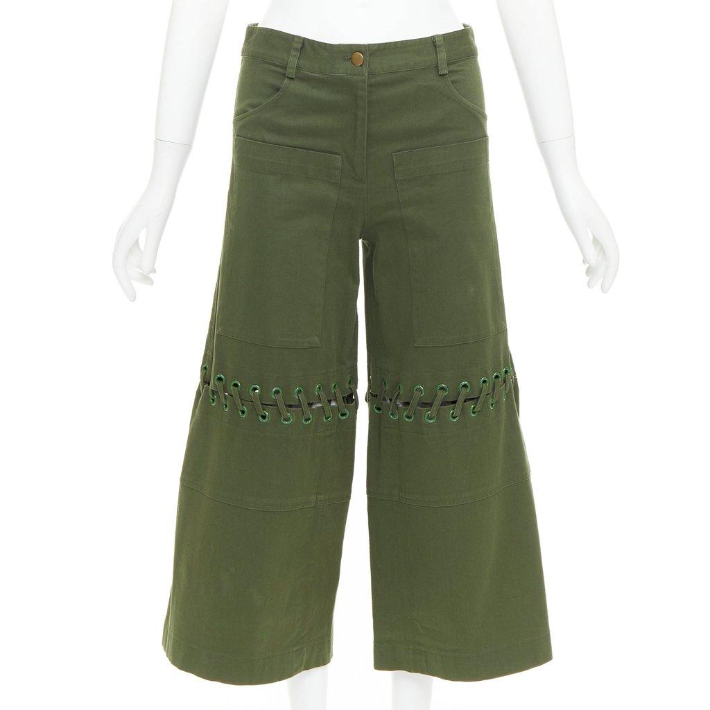 Rosie Assoulin Green Cotton Shorts
