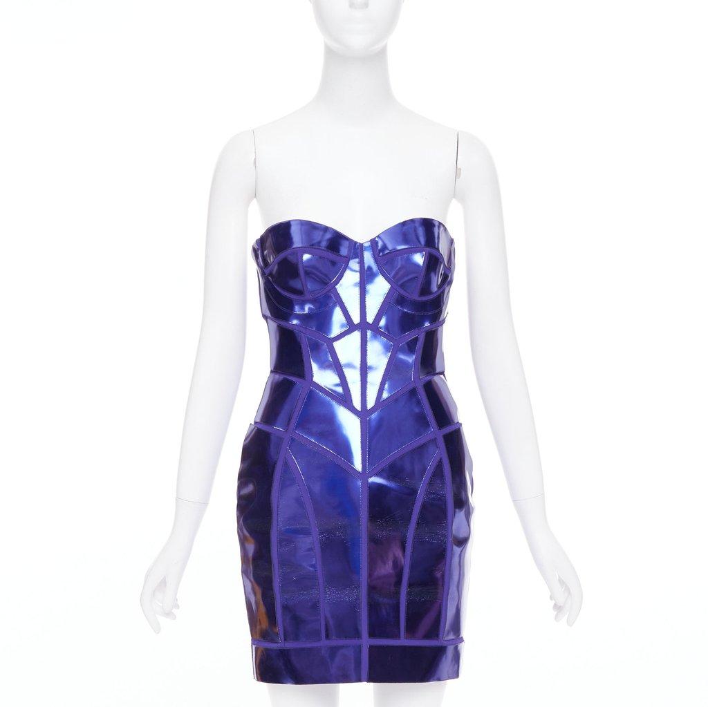 Versace Blue Silk Dress