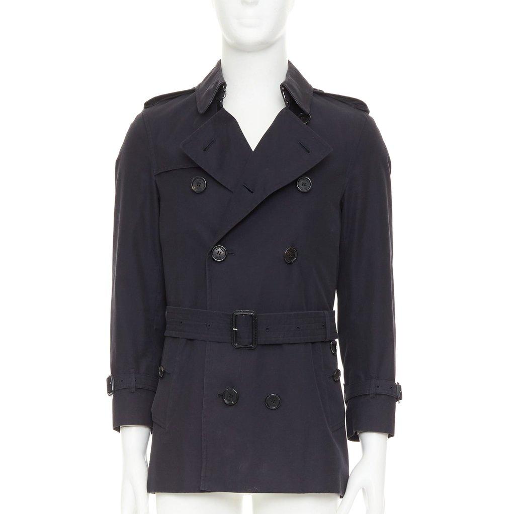 Burberry معطف قطني أسود