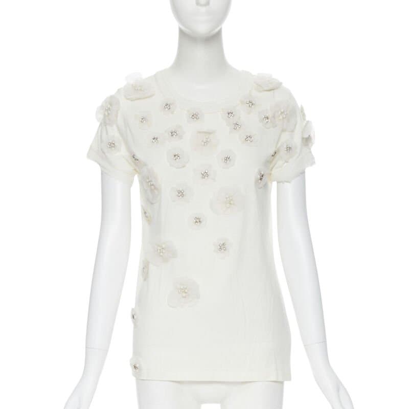 Lanvin Pearl Flower Tee