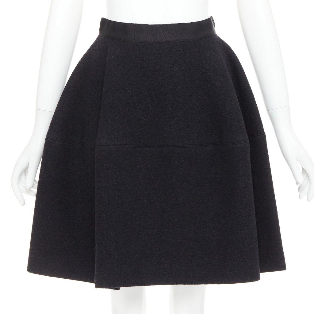 Lanvin Grey Wool Skirt