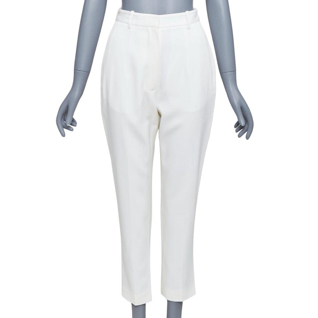Alexander McQueen Ecru Wool Trouser