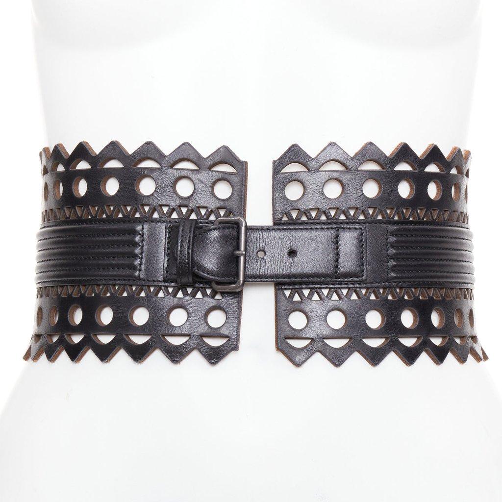 Alaïa حزام جلدي أسود