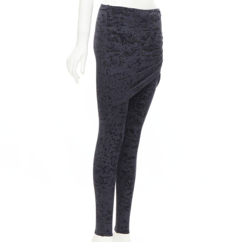 Balenciaga Velvet Draped Leggings