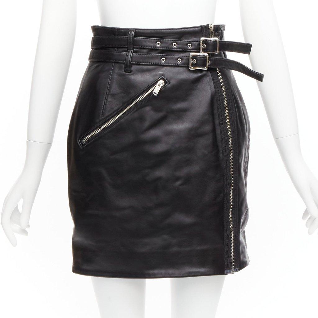 Undercover Biker Leather Skirt