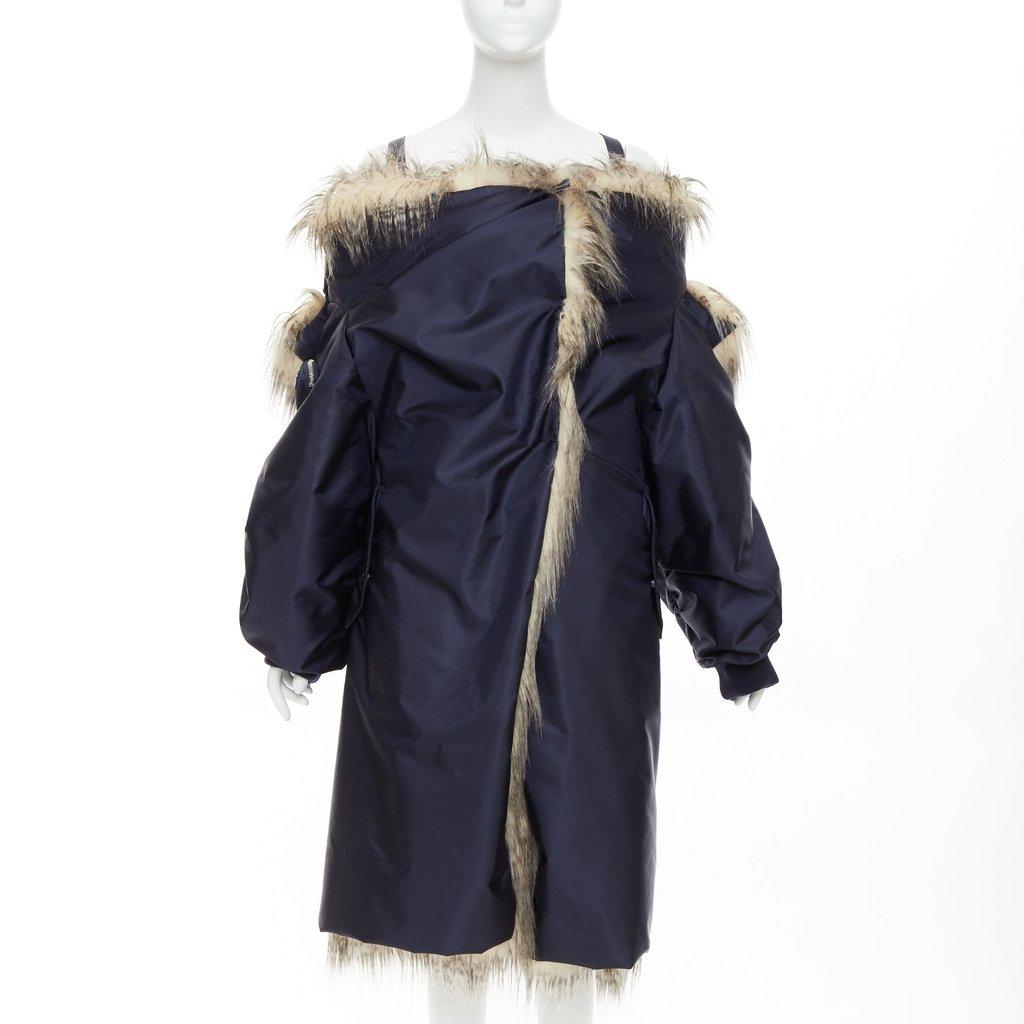 Prada Navy Polyester Coat