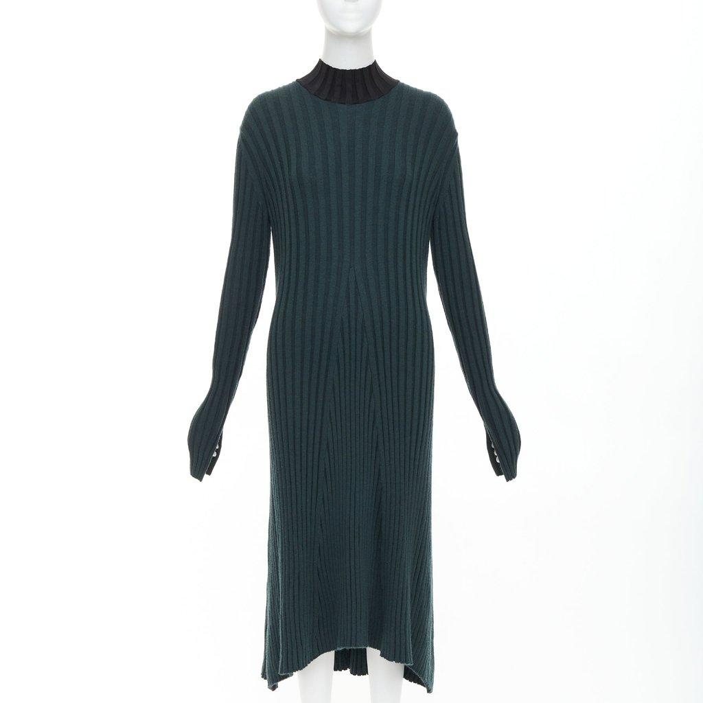 Celine Green Wool Dress