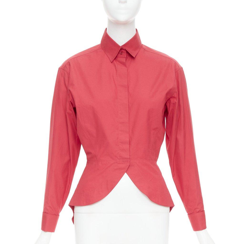 Alaïa بلوزة قطنية حمراء